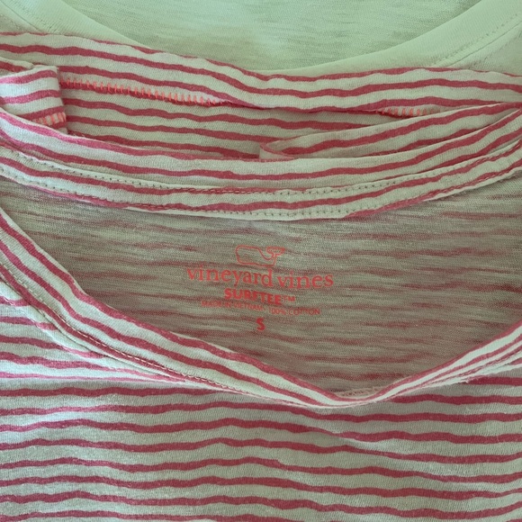 Vineyard Vines Pink/White Striped and White Surftee Tee Shirts - Picture 5 of 5